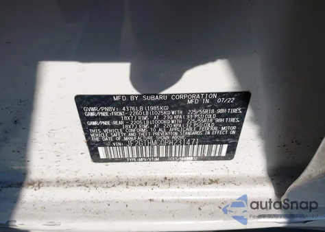 2023 Subaru Crosstrek Limited z USA, uszkodzony, nr VIN JF2GTHMC0PH231471